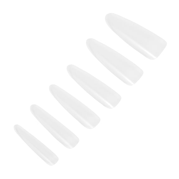 Unique Bargains 1 Set Solid Oval H133-17 Nail Tips Clear