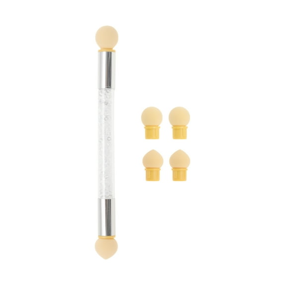 Unique Bargains 1 Set Sponge Head Nail Painting Brushes for Home DIY White