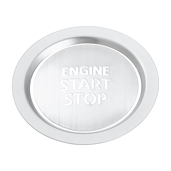 Unique Bargains 1 Set Start Stop Button Cover One Click Start Button Cover for Toyota Corolla Cross Silver Tone
