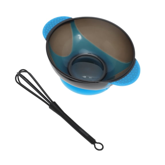 Unique Bargains 1 Set Suction Cup Hair Dye Color Bowl Kit for Bathroom Vanities Blue Black Plastic