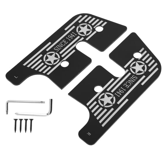 Unique Bargains 1 Set Sun Visor Repair Kit for Jeep Wrangler JK 2018 for Jeep Wrangler 2018-2023 Aluminum Alloy Black Sun Visor Clip Replacement Fix
