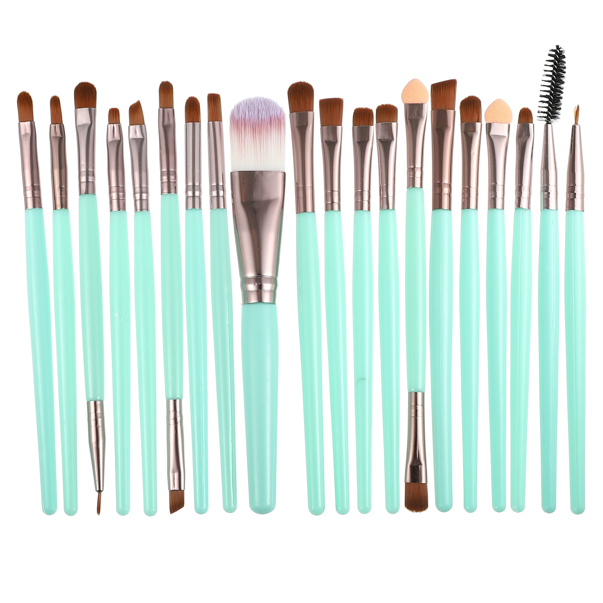 Unique Bargains 1 Set Travel Makeup Brush Set for Concealer Blush Green