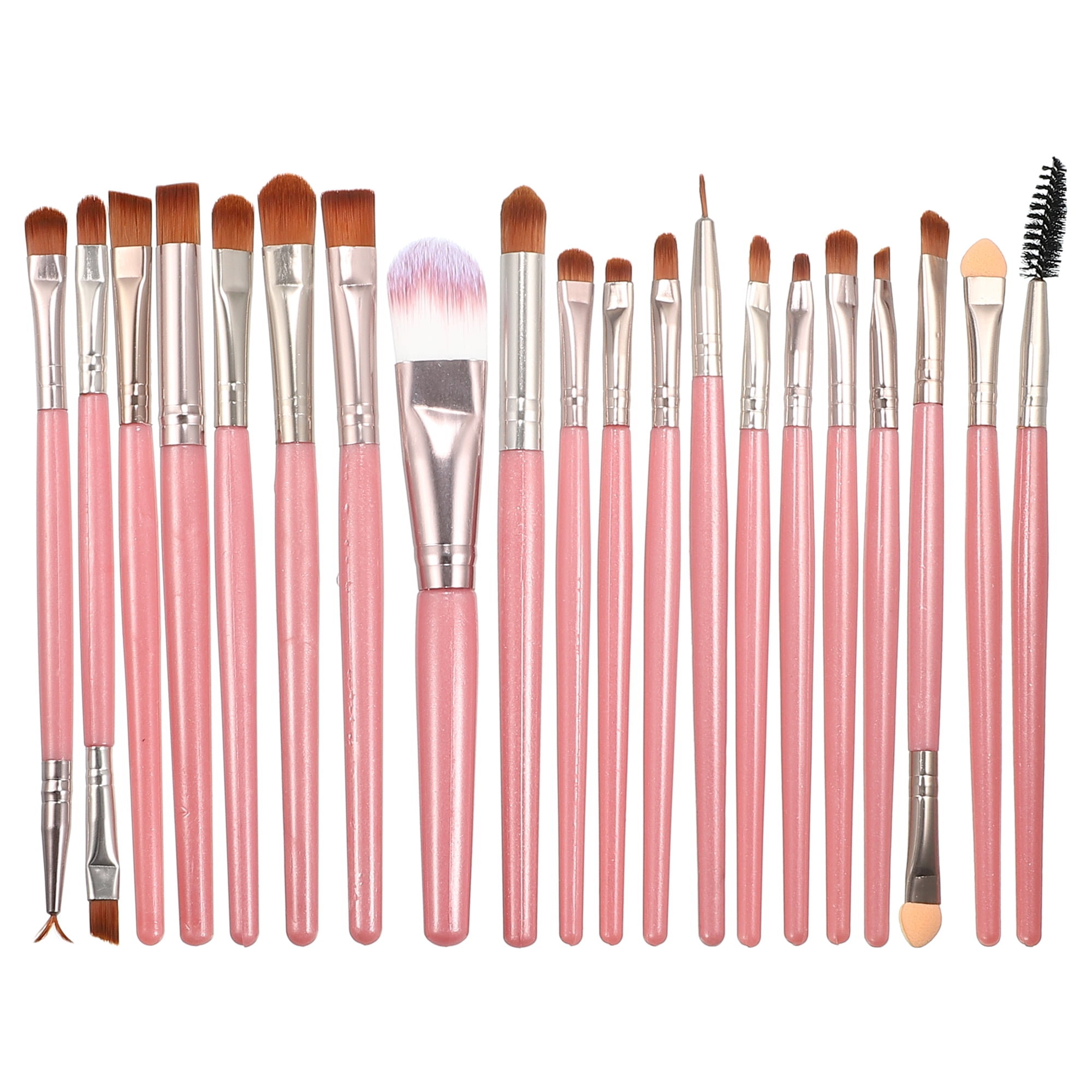 Unique Bargains 1 Set Travel Makeup Brush Set for Concealer Blush Pink