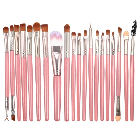 Unique Bargains 1 Set Travel Makeup Brush Set for Concealer Blush Pink