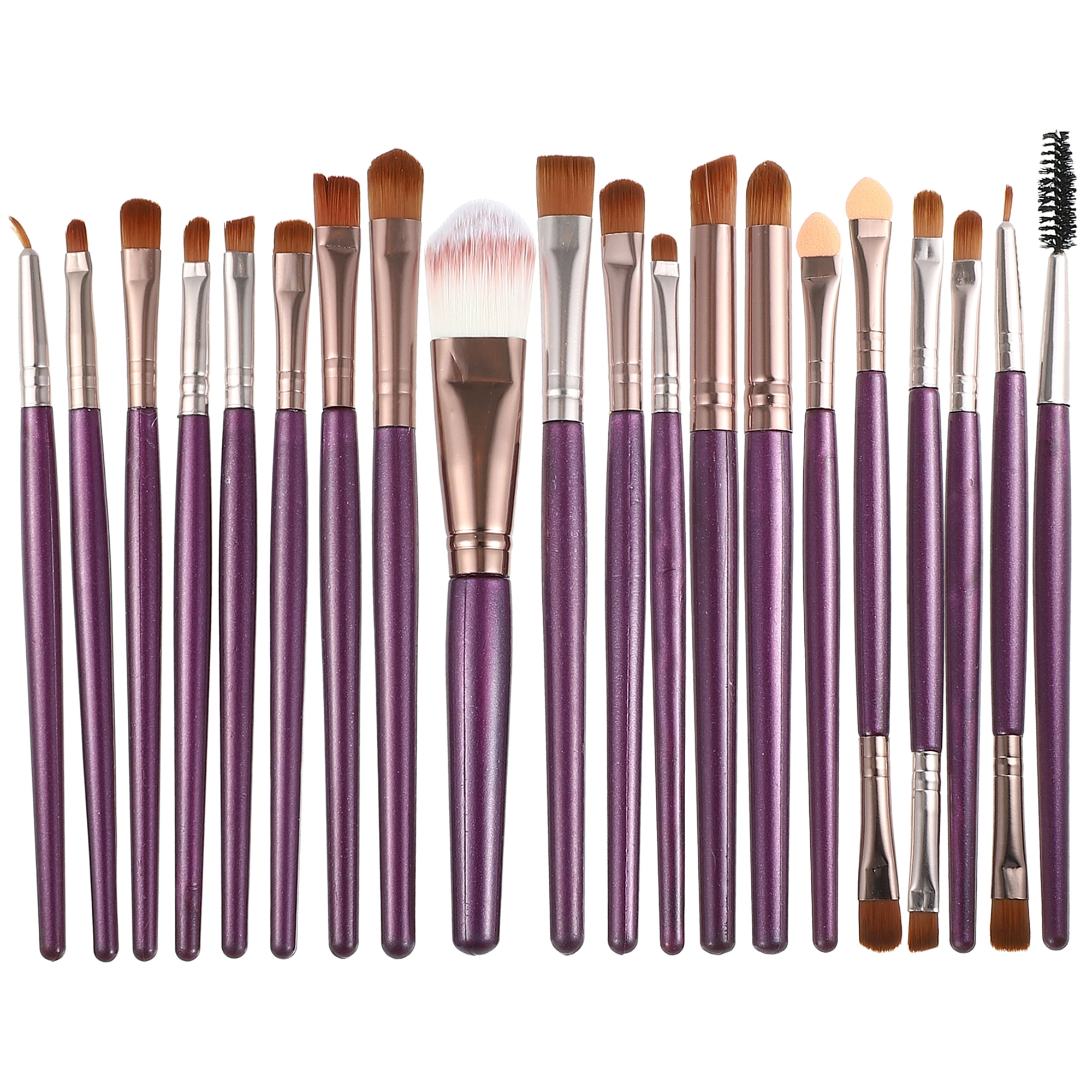 Unique Bargains 1 Set Travel Makeup Brush Set for Concealer Blush Purple