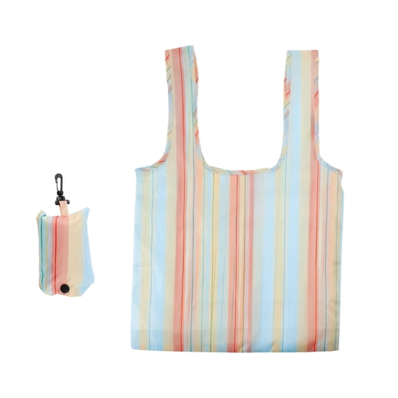 Unique Bargains 1 Set Travel Recycle Shopping Bag Lightweight Nylon Shopping Bag Multicolor