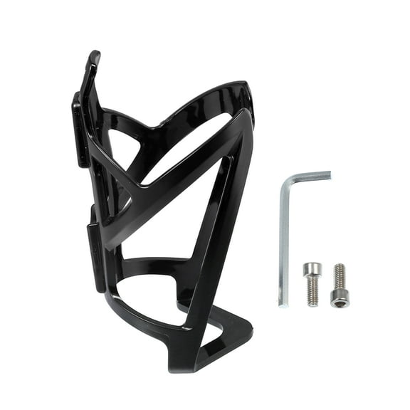Unique Bargains 1 Set Universal Bike Water Bottle Cage Holder With Screws and Wrench for Bicycle Plastic Black