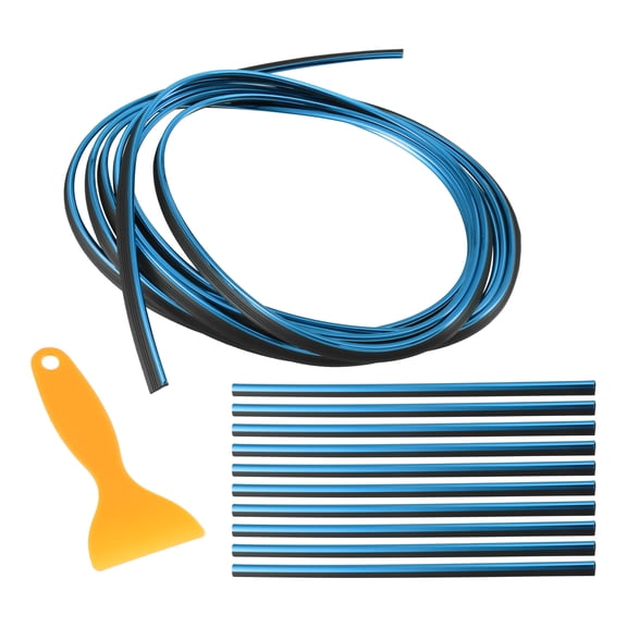 Unique Bargains 1 Set Universal Car Air Vent Outlet Trims Car Decorative Filler Insert Strip Line 5m 16.4ft Blue