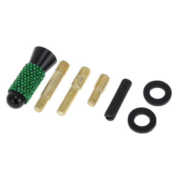 Unique Bargains 1 Set Universal Car Signal Antenna 4.72" Bling Rhinestone Polished Finish Antenna for Decoration Aluminum Alloy Material Green 1.50"