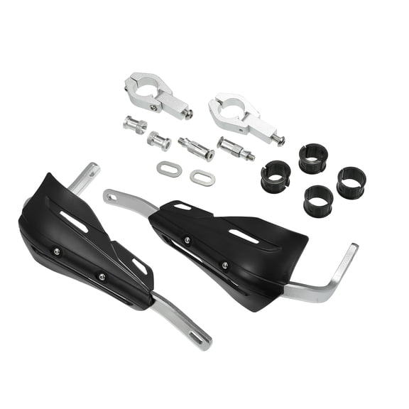 Unique Bargains 1 Set Universal Coffin Cut Large Motorcycle Handlebar Hand Guards Replacement Black Plastic