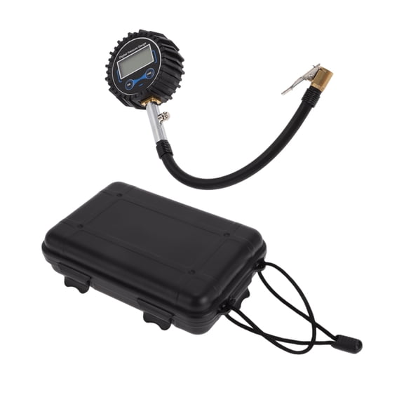 Unique Bargains 1 Set Universal Digital Tire Pressure Gauge w/ Packaging Box 3-200PSI Digital Air Pressure Meter for Cars