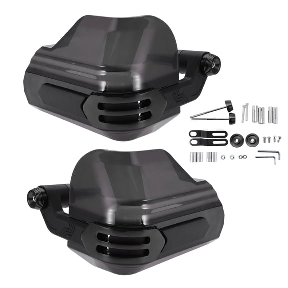 Unique Bargains 1 Set Universal Hand Guard Knuckle Guard Protector for Motorcycles Handguard Cold Protection Windproof Rainproof Black PC Aluminum Alloy