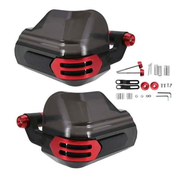 Unique Bargains 1 Set Universal Hand Guard Knuckle Guard Protector for Motorcycles Handguard Cold Protection Windproof Rainproof Red PC Aluminum Alloy