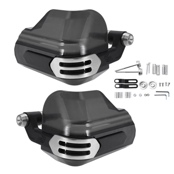 Unique Bargains 1 Set Universal Hand Guard Knuckle Guard Protector for Motorcycles Handguard Cold Protection Windproof Rainproof Silver Tone PC Aluminum Alloy