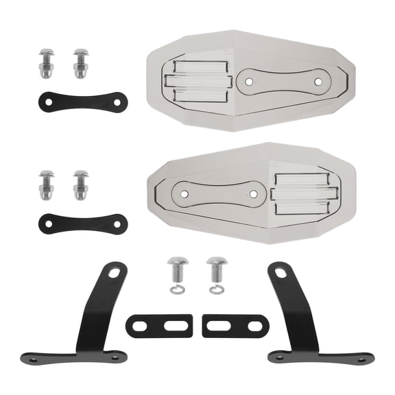 Unique Bargains 1 Set Universal Hand Guard Motorcycles Handguard Cold Protection Windproof Waterproof PC Gray