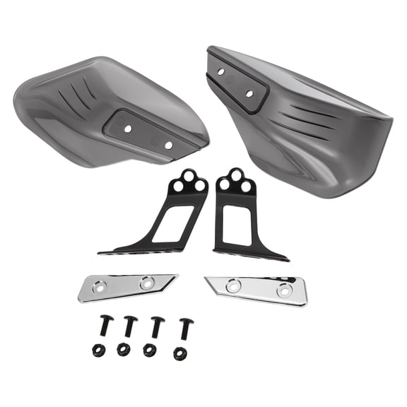 Unique Bargains 1 Set Universal Hand Guard Motorcycles Knuckle Guard Protector Gray PP Plastic