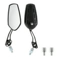 thumbnail image 1 of Unique Bargains 1 Set Universal Motorcycle Rear View Mirrors Adjustable Bar End Side Mirrors Mount M8/M10 Carbon Fiber Pattern Black Aluminum Alloy Prismatic Shape, 1 of 7