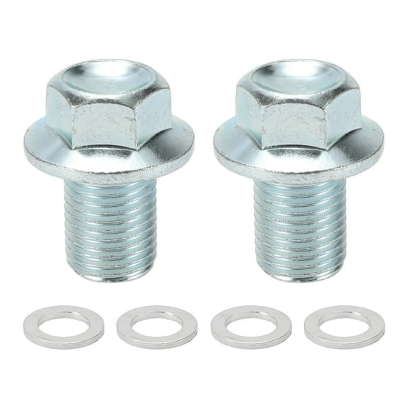 Unique Bargains 1 Set Universal Oil Drain Plug Anti Leakage 1.02" Height Oil Pan Drain Bolt Screw Thread Repair with Gasket Silver Tone Steel Aluminum M12x1.25