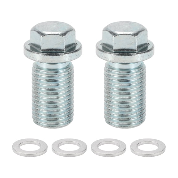 Unique Bargains 1 Set Universal Oil Drain Plug Anti Leakage 1.3" Height Oil Pan Drain Bolt Screw Thread Repair with Gasket Silver Tone Steel Aluminum M12x1.5