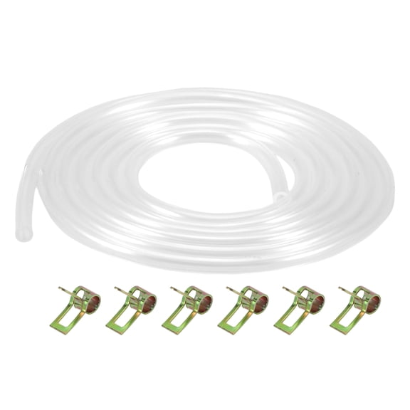 Unique Bargains 1 Set Universal Petrol Fuel Line Gas Line Pipe Hose Plastic Clear 3.28ft 0.08"OD 0.14"ID