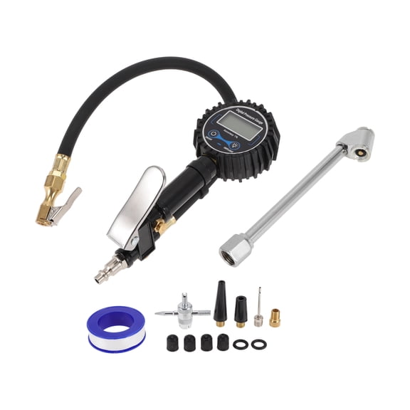 Unique Bargains 1 Set Universal Tire Pressure Gauge 250 PSI 2.76 Inch Digital Pressure Gauge without Battery Tyre Air PSI Meter for Motorcycle SUV Truck