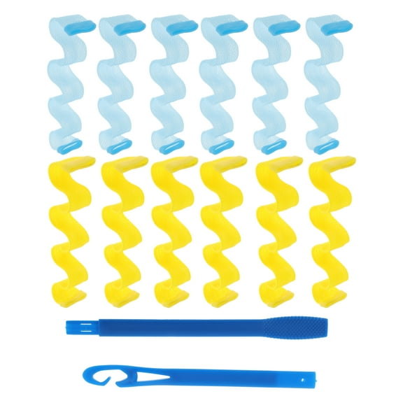 Unique Bargains 1 Set Water Ripples Hair Rollers for Women 5.91"x1.18"x0.98" Assorted Color