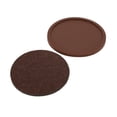 thumbnail image 1 of Unique Bargains 1 Set Water-absorbing Drink Coaster Brown Silicone Felt Cloth, 1 of 5