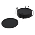 thumbnail image 1 of Unique Bargains 1 Set Water-repellent Heat-insulating Drink Coaster Black Silicone, 1 of 5