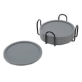 thumbnail image 1 of Unique Bargains 1 Set Water-repellent Heat-insulating Drink Coaster Gray Silicone, 1 of 5