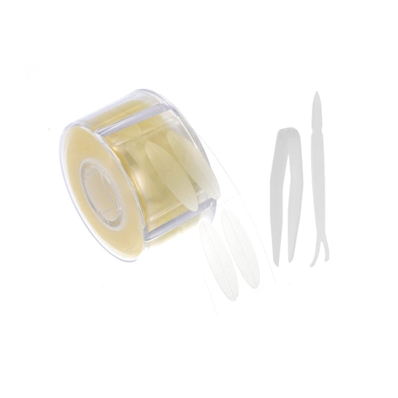 Unique Bargains 1 Set Waterproof Round Shape Eyelid Tape for Dating Shopping Large Skin Color Synthetic Fiber Large