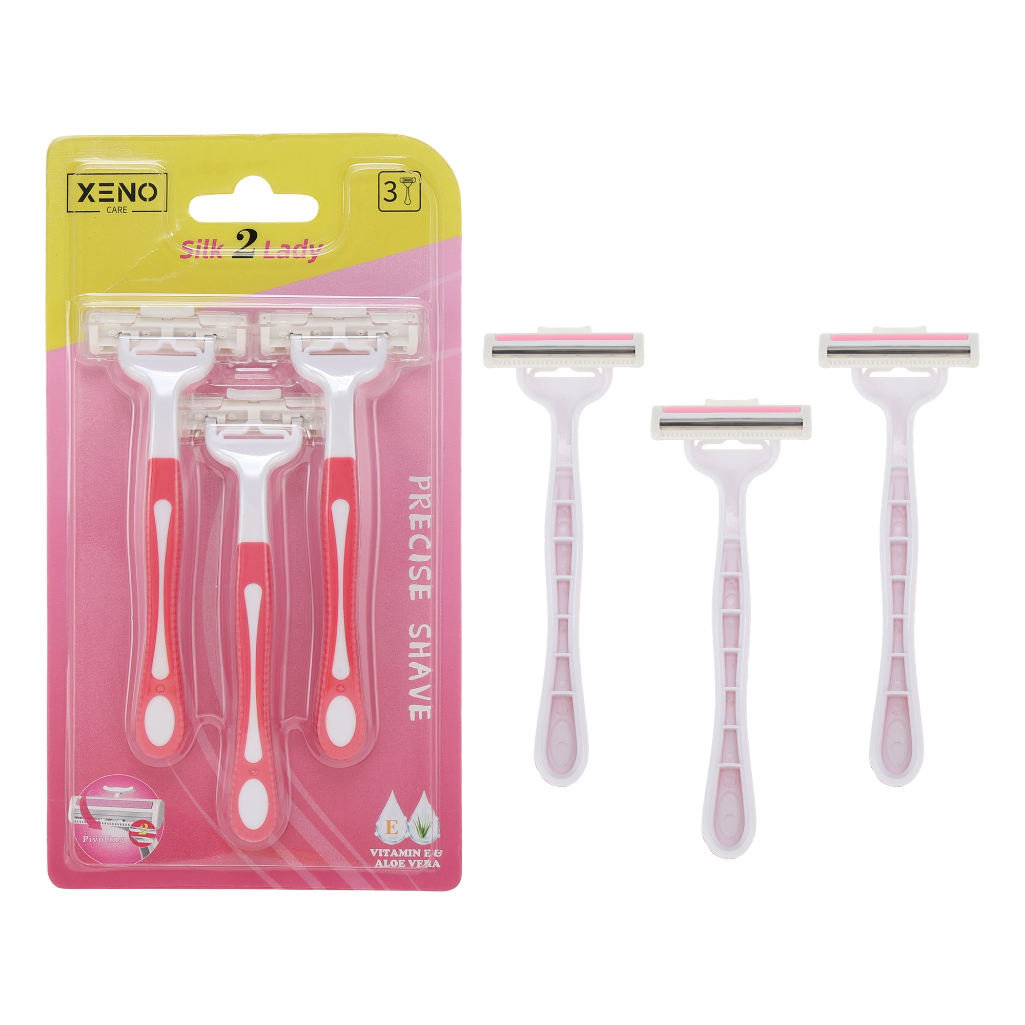Unique Bargains 1 Set Women Durable Razor For Bathroom Pink