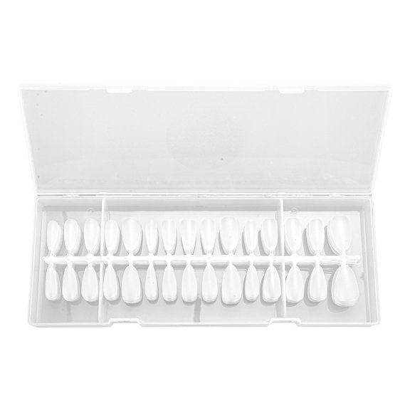 Unique Bargains 1 Set Women's Matte Almond Fake Nails Kit False Nail with Box Clear