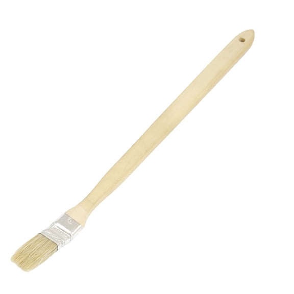 Unique Bargains 1' Width Beige Faux Bristle Filament Flat Wooden Handle Angle Radiator Brush