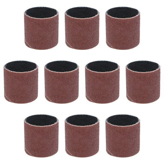 Unique Bargains 1 inch x 1 inch Sanding Sleeves 120 Grits Sandpapers Band Drums 10Pcs