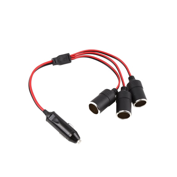 Unique Bargains 1 to 3 Way Female Socket Splitter Car Cigarette Lighter Charger DC 12V 24V