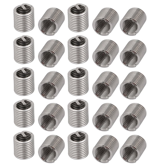 Unique Bargains #10-32x0.38" 304 Stainless Steel Helical Coil Wire Thread Insert 25pcs