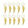 thumbnail image 1 of Unique Bargains 10 Hair Ring Pendants Wings Dreadlock Hair Clips Gold Tone, 1 of 5