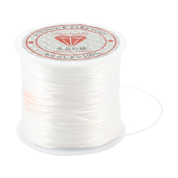 Unique Bargains 10 M Elastic Stretchy Crystal String Cord Jewelry Beading Thread Spool White