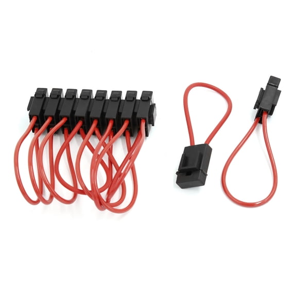 Unique Bargains 10 PCS Waterproof Black In-line Wire Power Fuse Holder for Car Bike