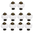 thumbnail image 1 of Unique Bargains 10-Pack Plastic Cabinet Drawer Pull Handle Knob White Finish, 1 of 3