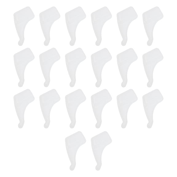 Unique Bargains 10 Pair Eyeglass Temple Tips Small Ear Hook Pattern Anti-slip Ear Hooks 0.75"x0.71"x0.08" White