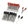 thumbnail image 1 of Unique Bargains 10 Pairs Red Balck Plastic Handle Test Probe Alligator Clips 47mm, 1 of 1