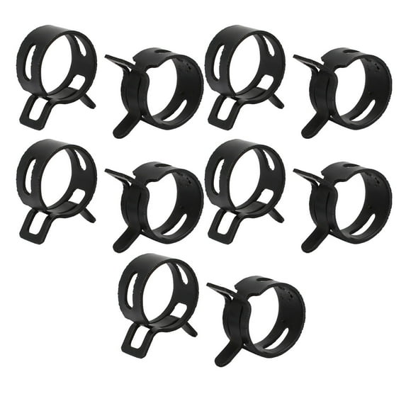 Unique Bargains 10 Pcs 14mm Spring Type Action Fuel Hose Pipe Low Pressure Air Tube Clip Clamp