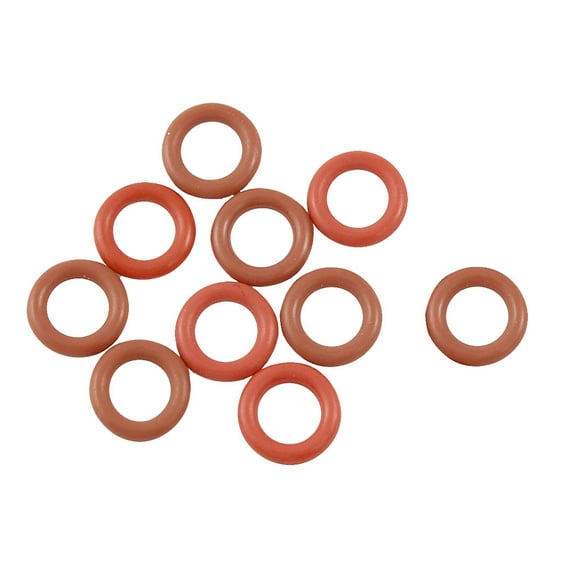 Unique Bargains 10 Pcs 15mm OD 3mm Thickness Dark Red Silicone O Ring Oil Seal Gasket