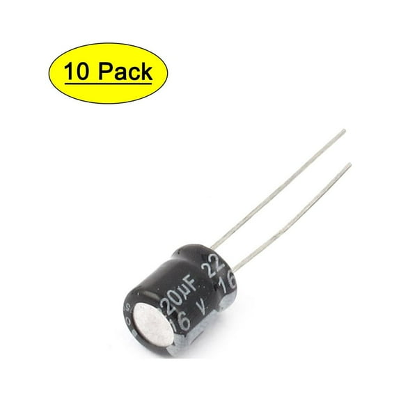 10Pcs 16V 220uF 105C Radial Electrolytic Capacitor 6mm x 8mm