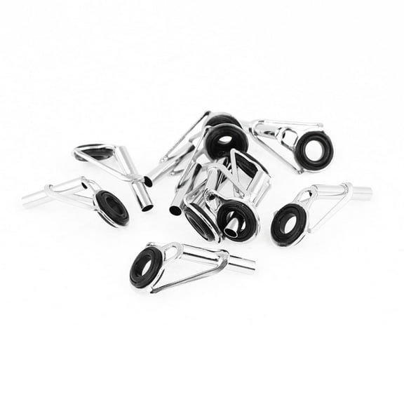 Unique Bargains 10 Pcs 2.6mm Connector Inside Dia Fishing Pole Accessory Eye Guide Tip