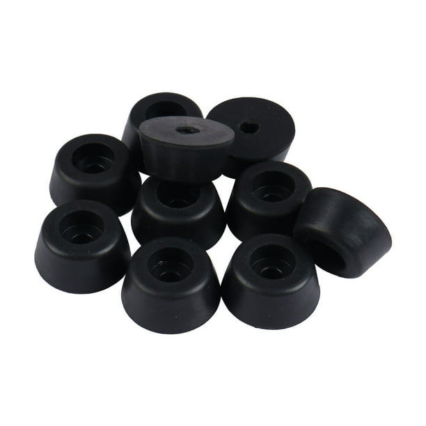 Unique Bargains 10 Pcs 22mm x 11mm Chair Table Leg Recessed Rubber Feet Pads Walmart Business Supplies