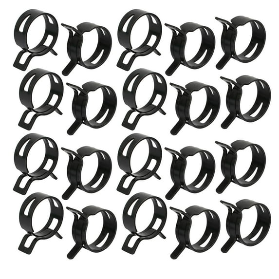 Unique Bargains 10 Pcs 26mm Spring Type Action Fuel Hose Pipe Low Pressure Air Tube Clip Clamp