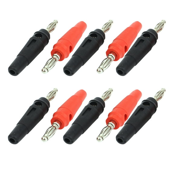 Unique Bargains 10 Pcs 3mm Cable Wire Connector Adapter 4mm Banana Plug for Audio Speaker