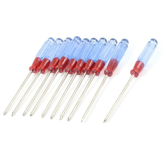 Unique Bargains 10 Pcs 3mm Dia Phillips Screwdriver Repair Tool Clear Blue 5.1" Long